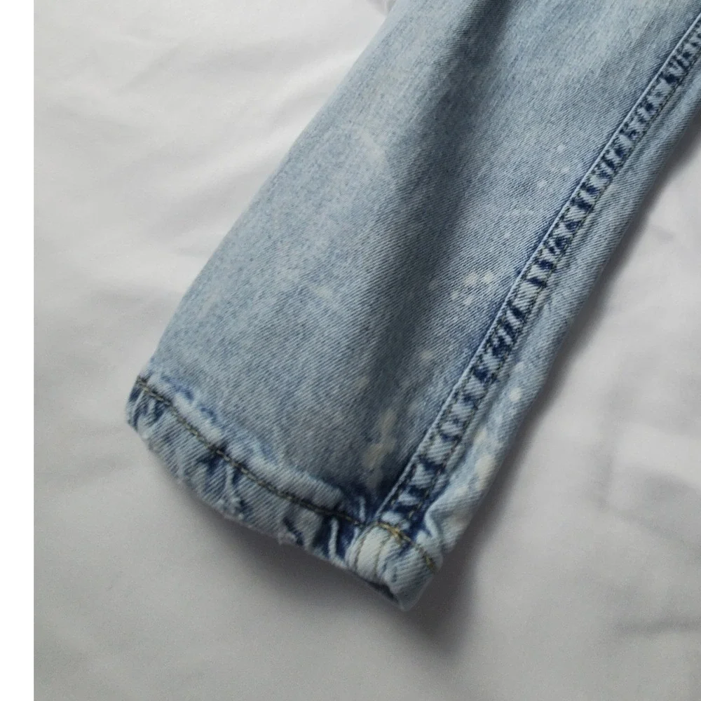 Levis Light Wash Paint Splatter Denim Jeans 512  Mens W29 L32